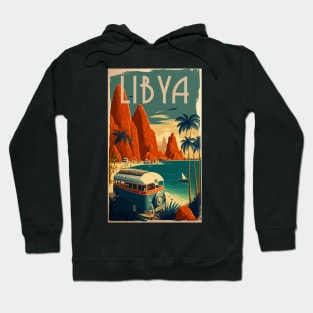 Libya Beach Vintage Travel Art Poster Hoodie